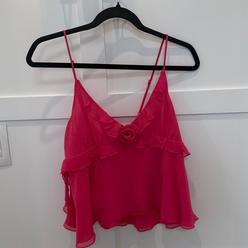 Wilfred Pink Ruffle Tank Top